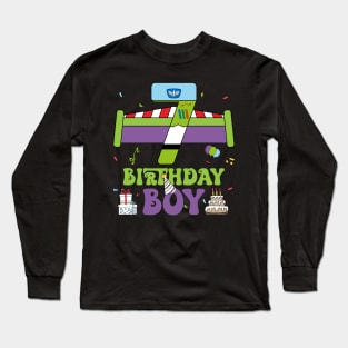 7th Birthday Boy Polical funny B-day Gift For Boys Kids Long Sleeve T-Shirt